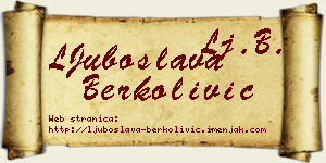 LJuboslava Berkolivić vizit kartica